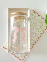 Load image into Gallery viewer, Fearfully and Wonderfully made bow Christian glass cup